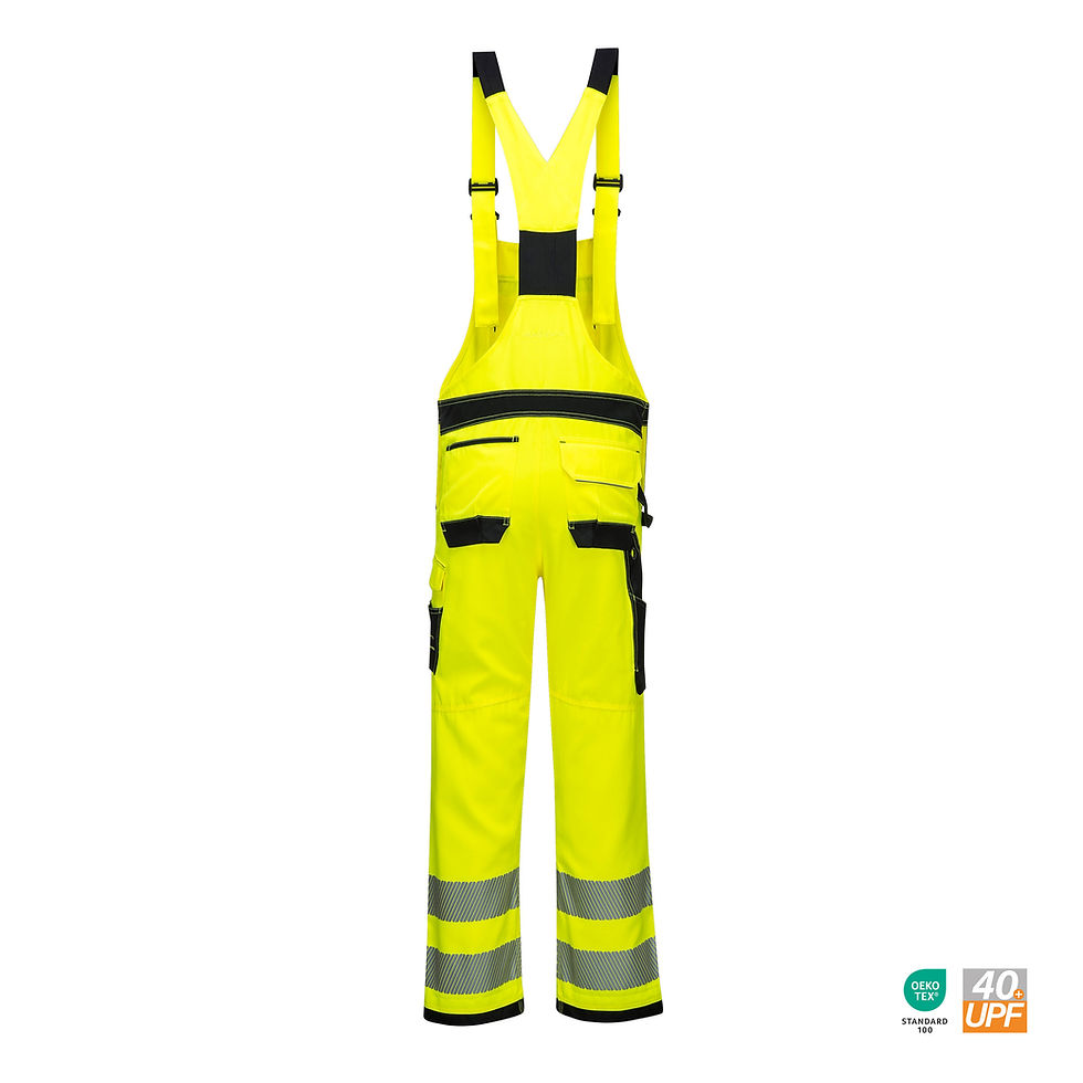 Thumbnail: WH41 Warnschutzlatzhose 100 "warnschutz" Rückseite