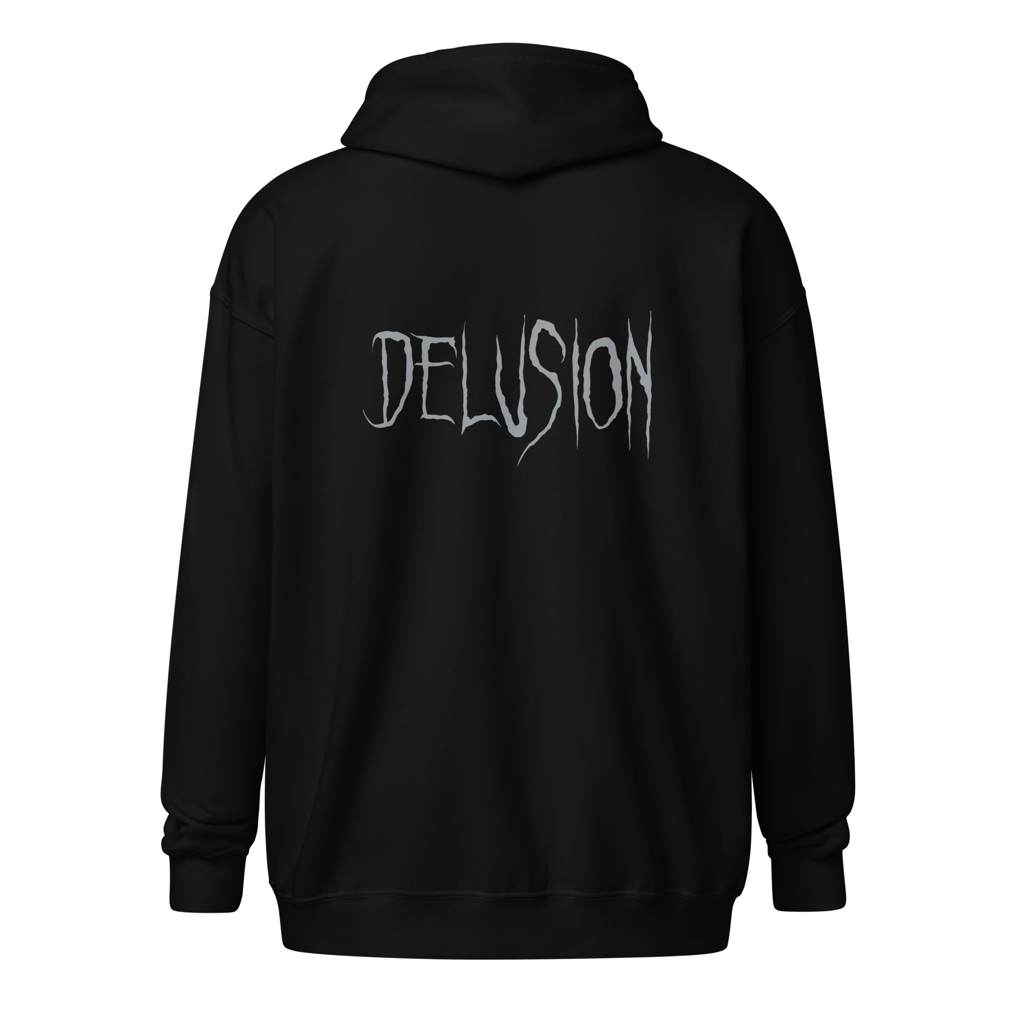 Delusion Gray Logo Unisex Heavy Blend Zip Hoodie