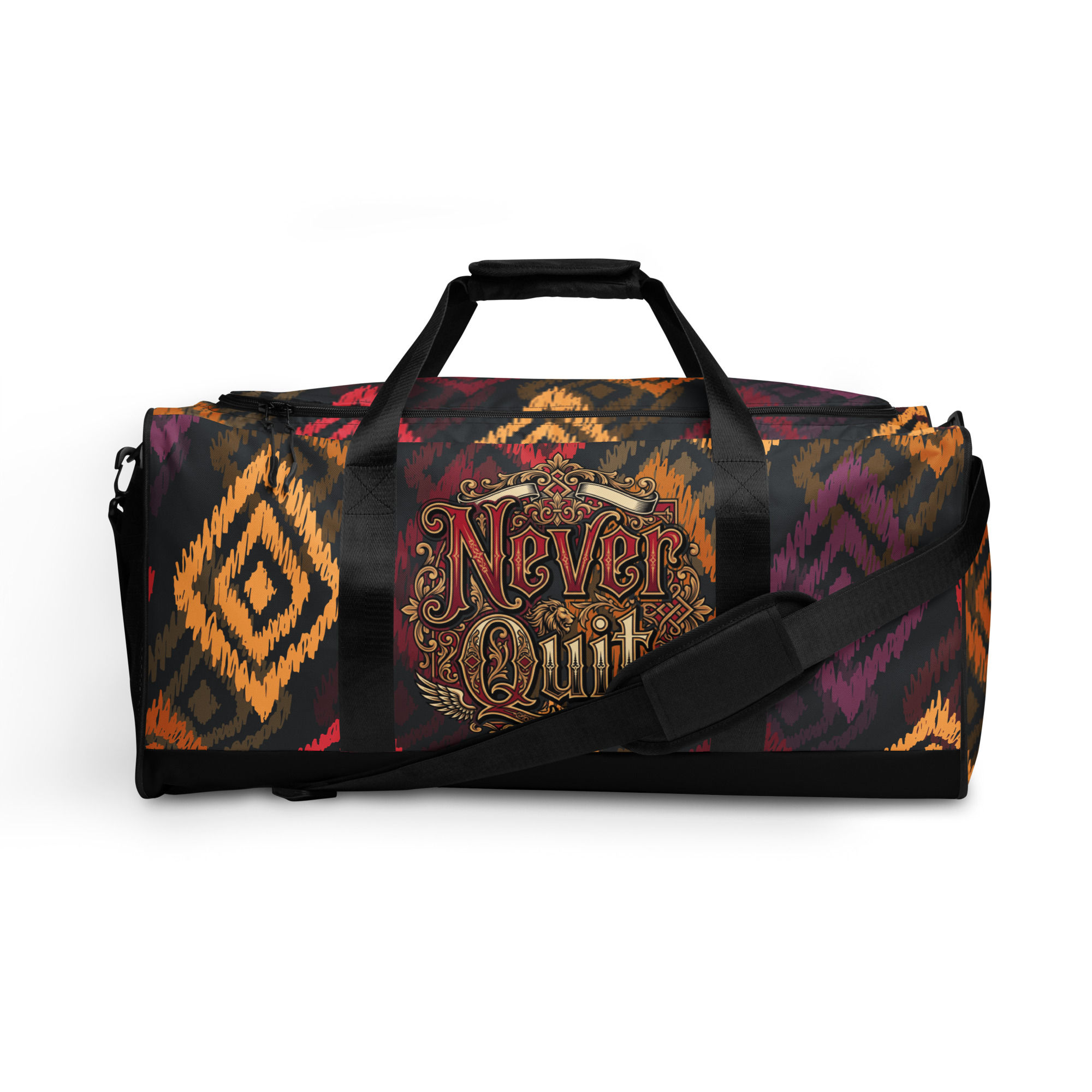 "Never Quit" Prism Glow Duffle Bag