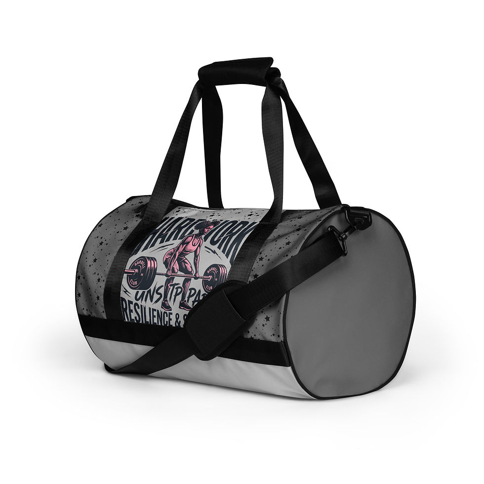 Thumbnail: "Hard Work, Unstoppable Resilience & Strength" Gym Bag