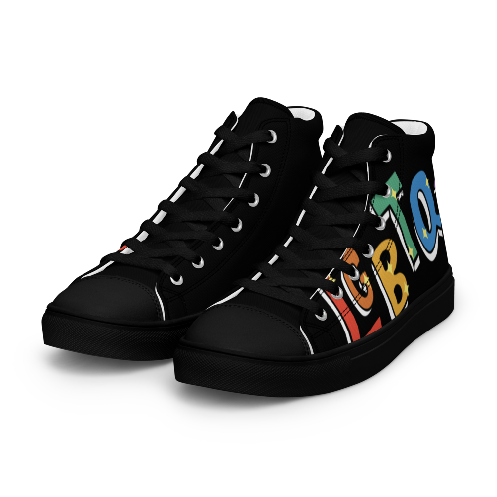 "LGBTQ+ Rainbow ROBLOX" Women's High-Top Shoes