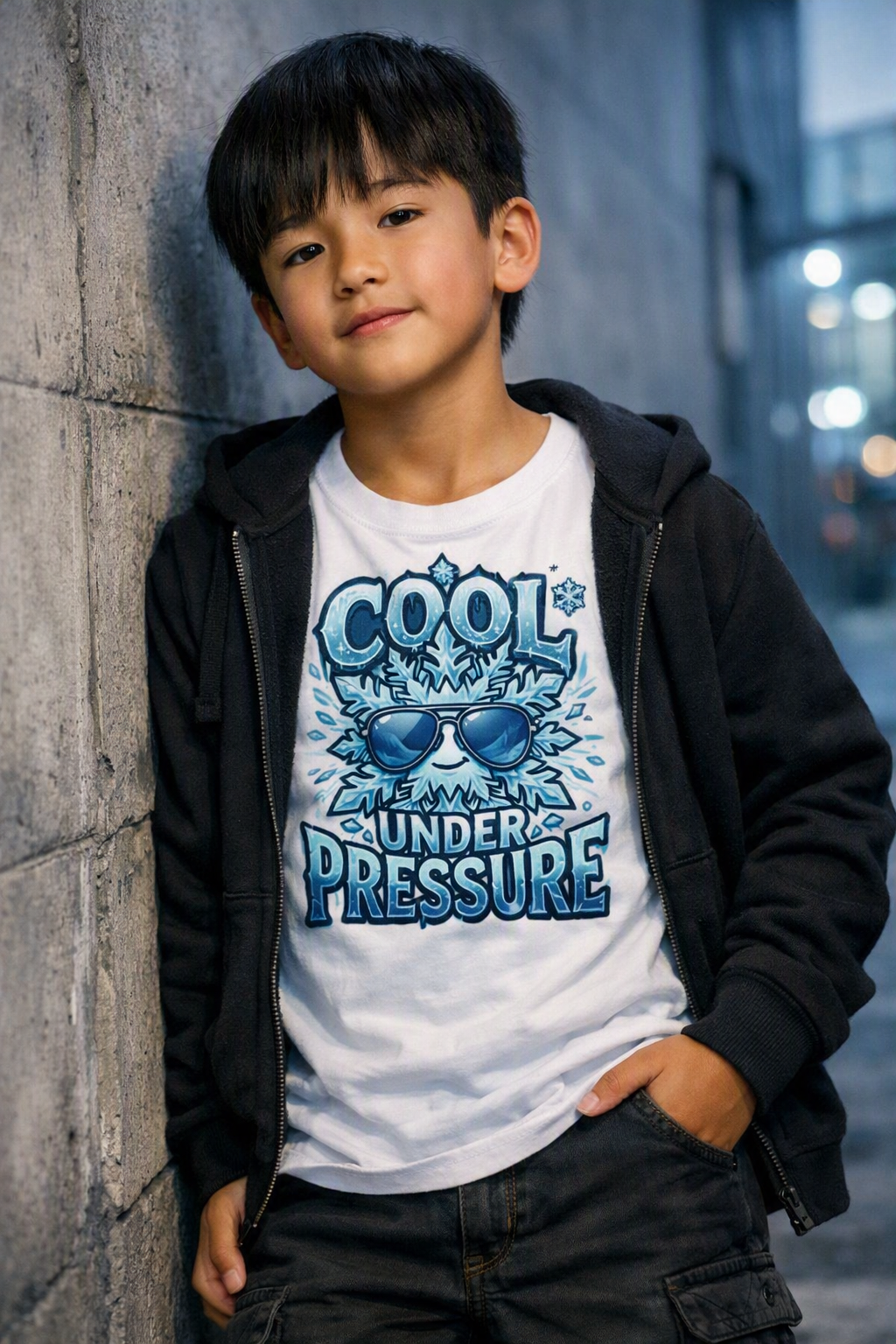 "Cool Under Pressure" Unisex Youth Short Sleeve Graphic T-Shirt