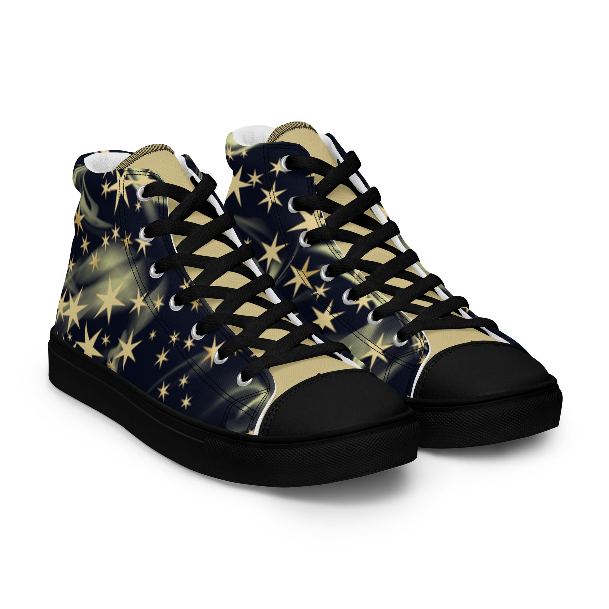 "Celestial Vibes" Juniors/Men's High Top Canvas Shoes