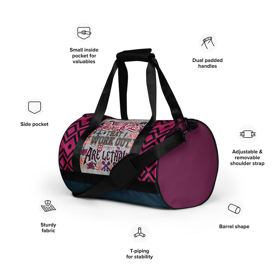 Thumbnail: "Pretty Girls That Work Out Are, Are Lethal" Gym Bag