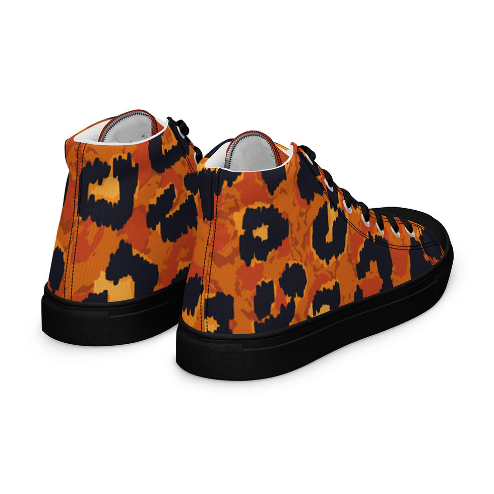 Thumbnail: "Sunset Predator" Juniors/Men's High-Top Canvas Sneakers