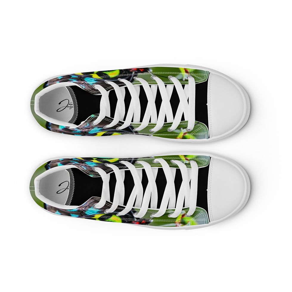 Thumbnail: "Nature's Dance" Women's High-Top Canvas Sneakers