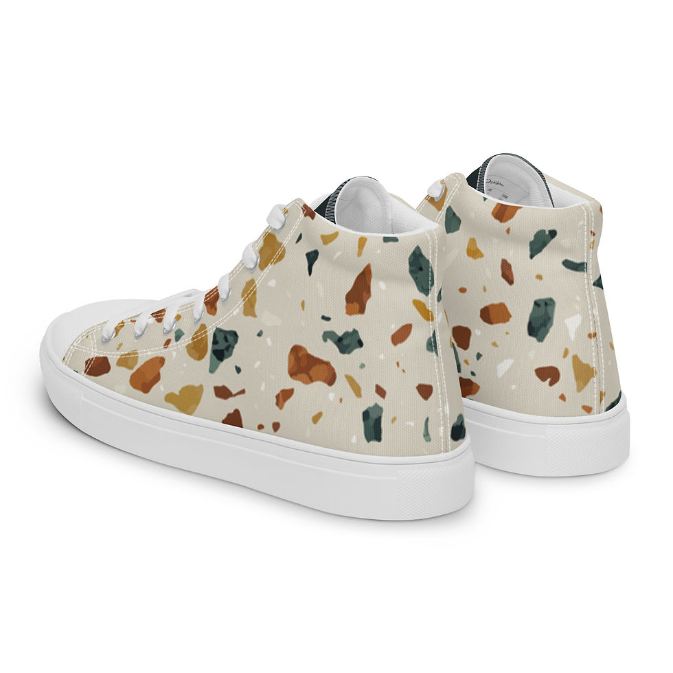 Miniatura: "Confetti Shapes" Juniors/Men's High-Top Canvas Sneakers