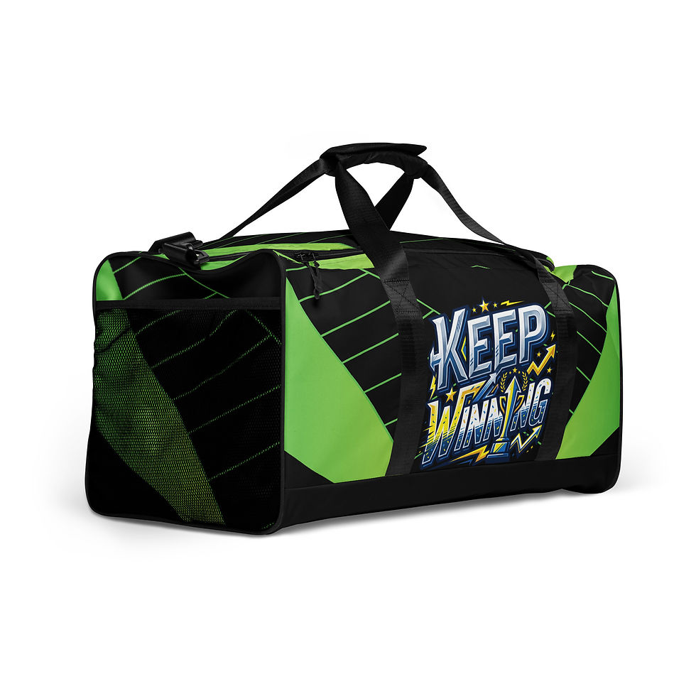 Thumbnail: "Keep Winning" Greenline Velocity Duffle Bag