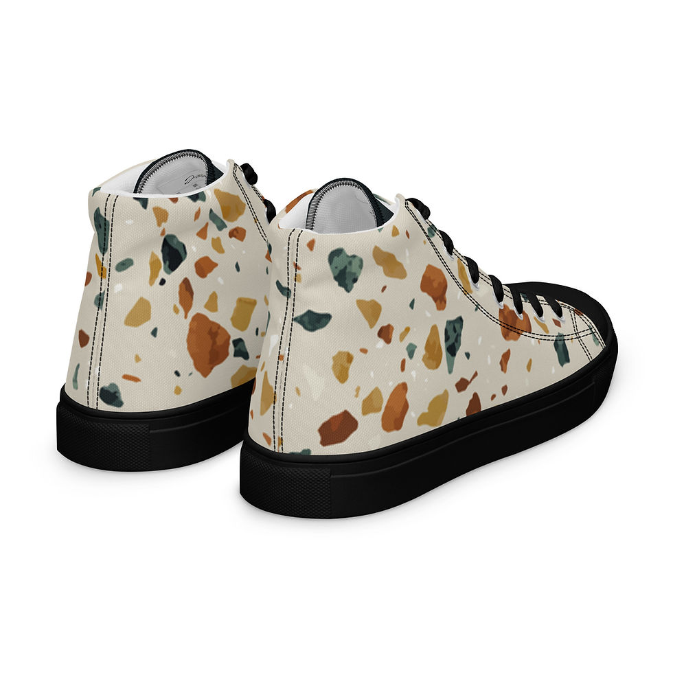 Miniatura: "Confetti Shapes" Juniors/Men's High-Top Canvas Sneakers