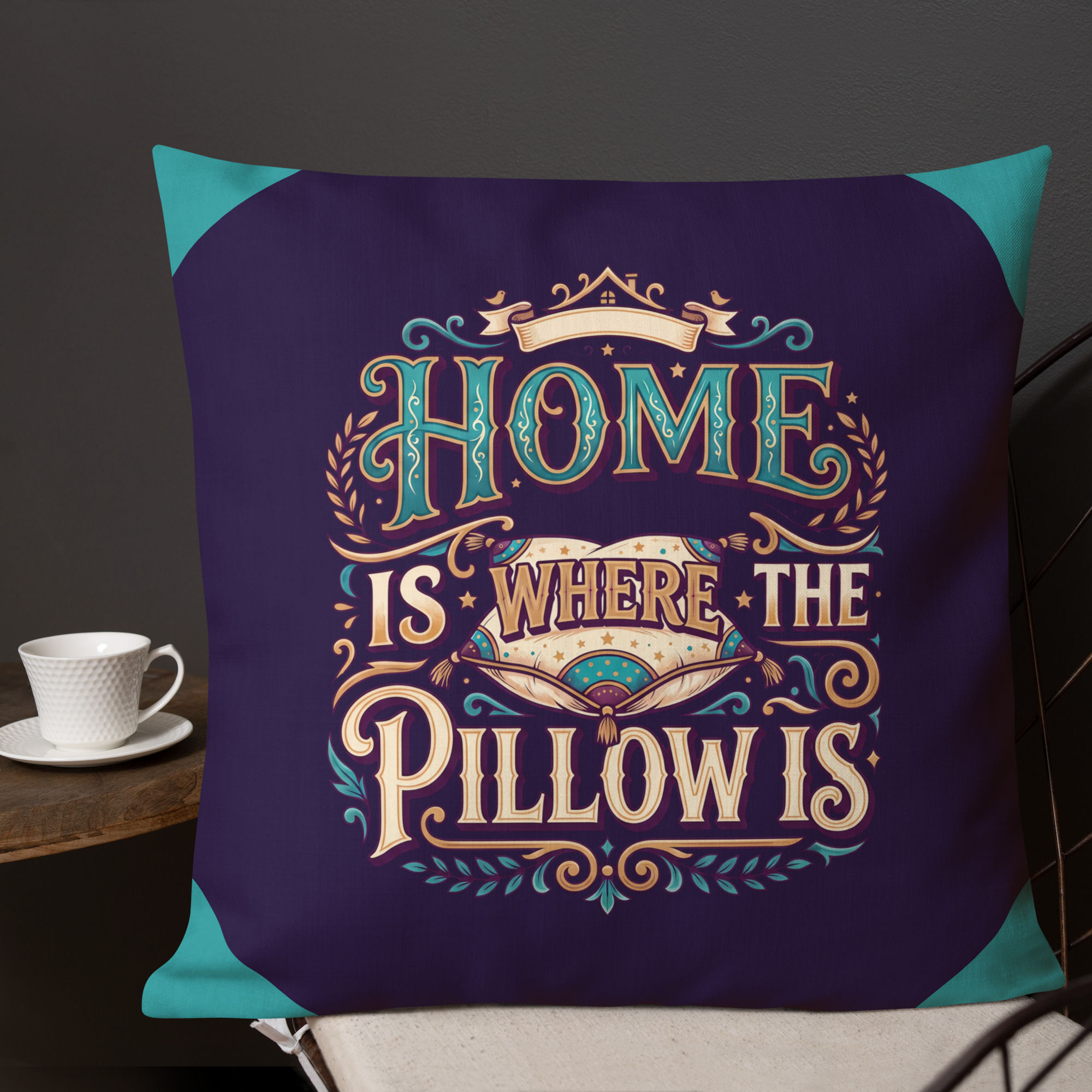 "Home Is Where The Pillow Is" Premium Pillow