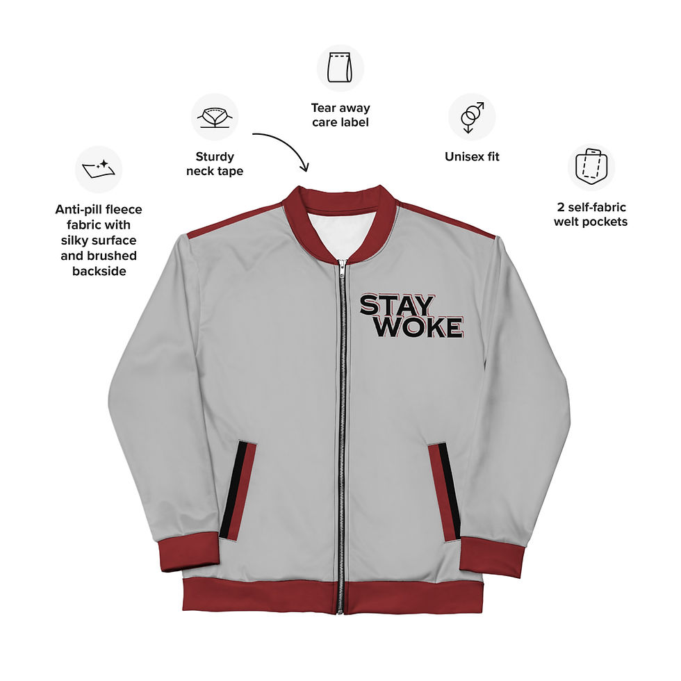 Miniatura: "Stay Woke, Love Is Blind" Unisex Bomber Jacket