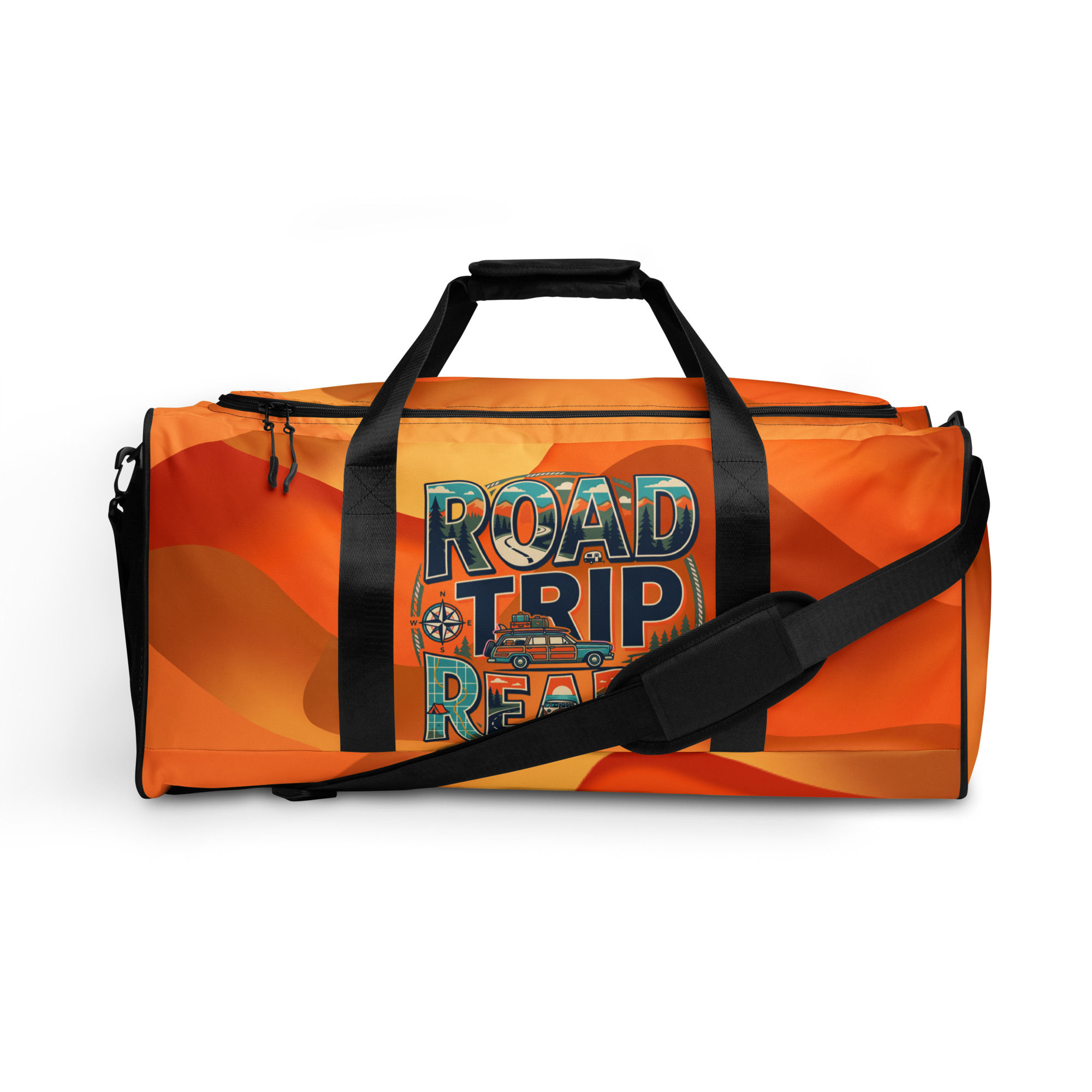 "Road Trip Ready" Solar Waves Duffle Bag