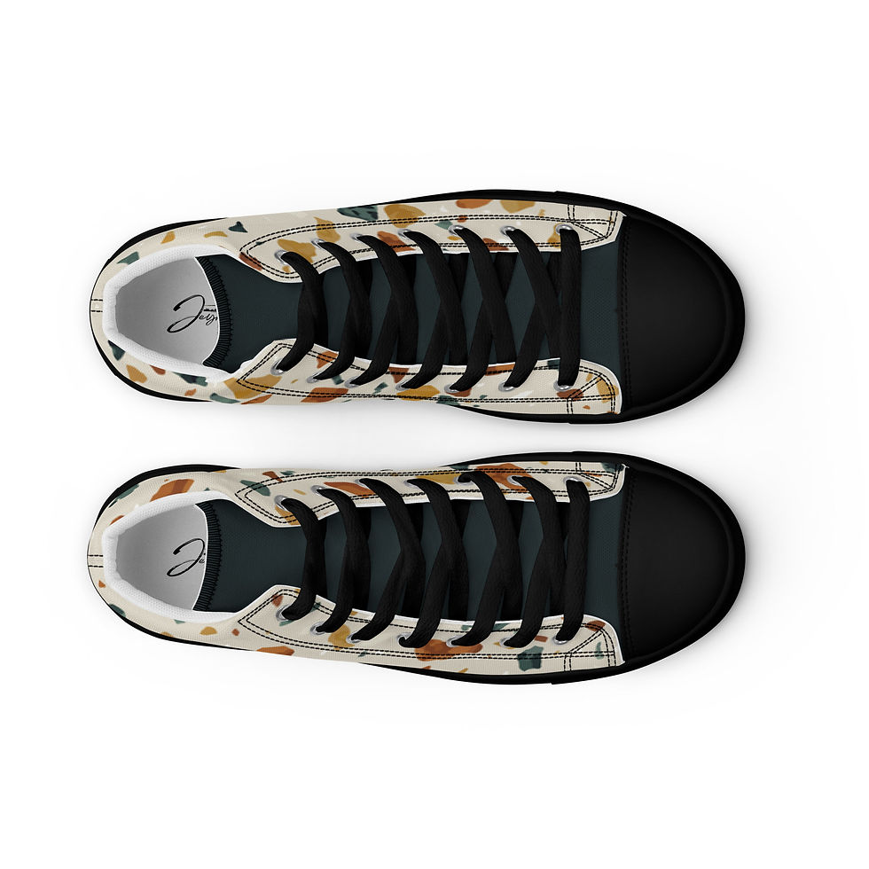 Miniatura: "Confetti Shapes" Juniors/Men's High-Top Canvas Sneakers