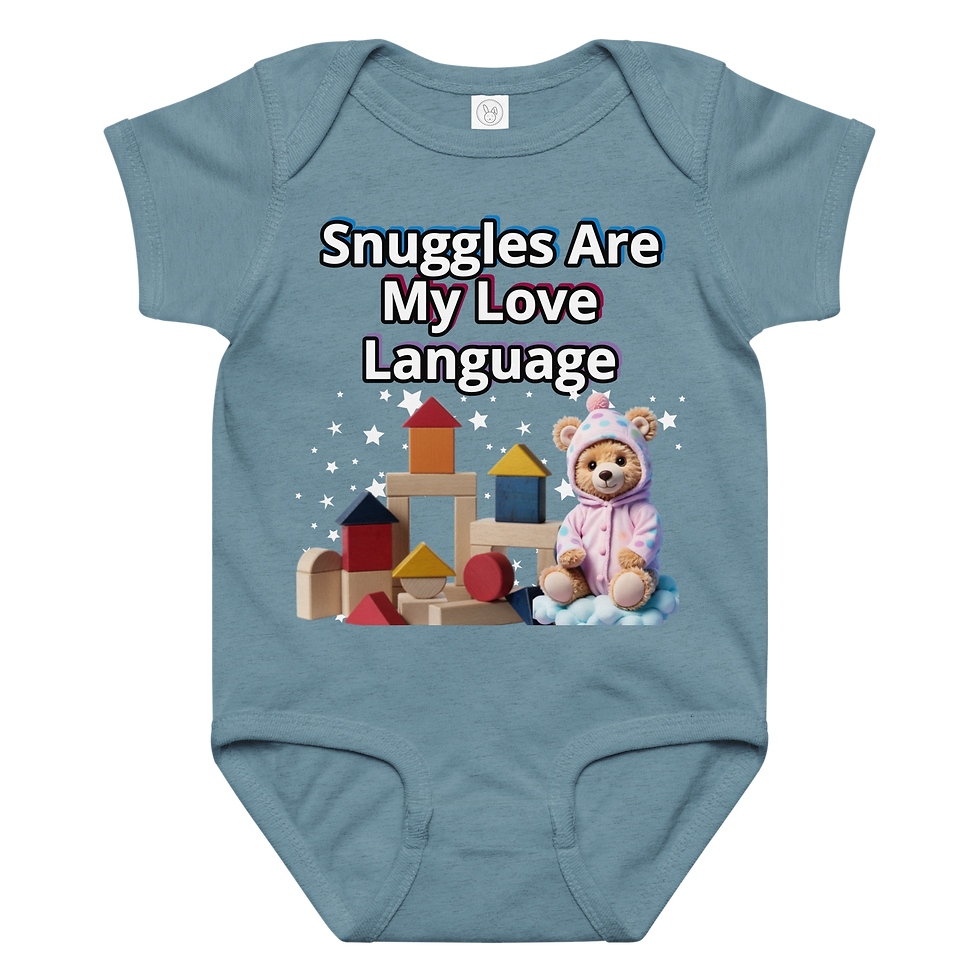 Miniatura: "Snuggles Are My Love Language" Baby Jersey Bodysuit