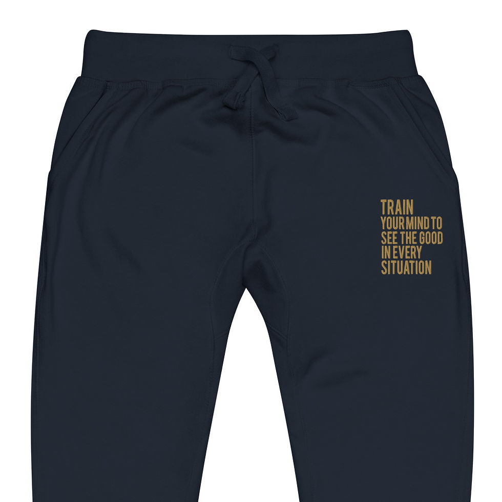Thumbnail: "Train Your Mind To See The Good In Everything" Unisex Fleece Sweatpants