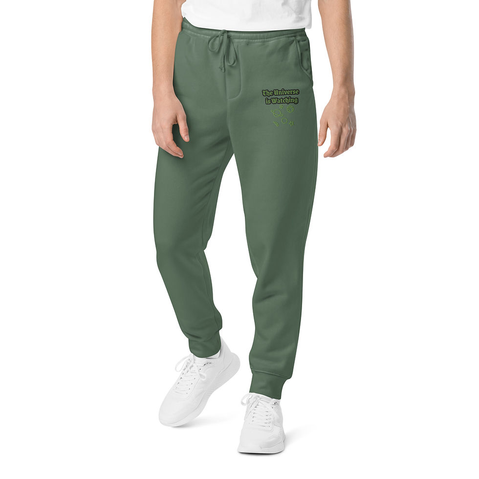 Thumbnail: "The Universe Is Watching" Unisex Pigment-Dyed Sweatpants