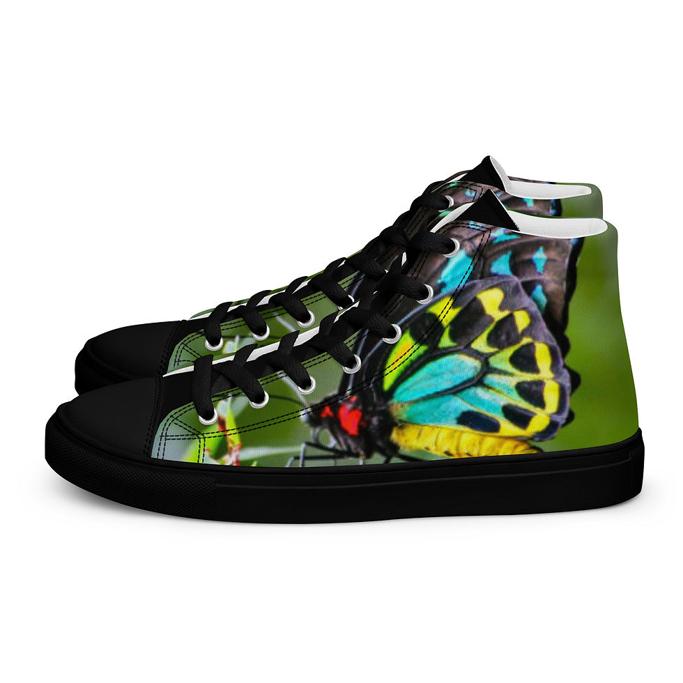 Thumbnail: "Nature's Dance" Women's High-Top Canvas Sneakers