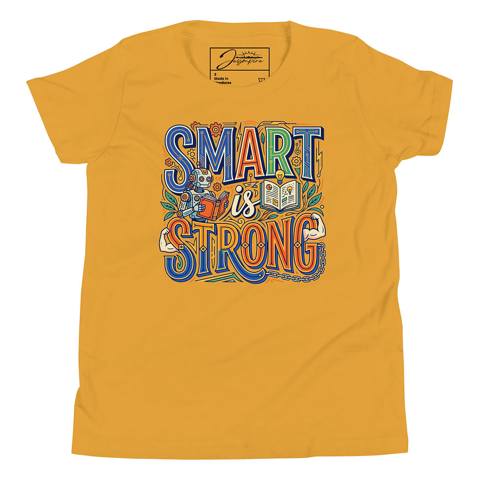 Miniatura: "Smart Is Strong" Unisex Youth Short Sleeve Graphic T-Shirt