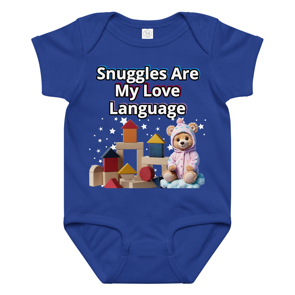 Miniatura: "Snuggles Are My Love Language" Baby Jersey Bodysuit