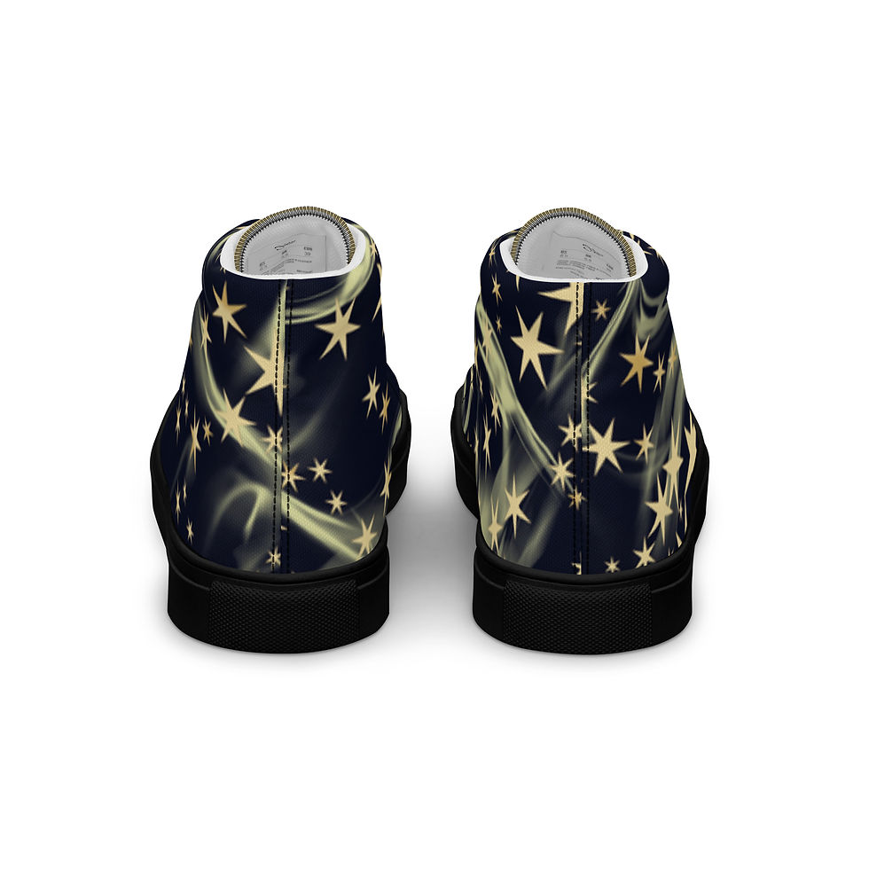 Thumbnail: "Celestial Vibes" Juniors/Men's High-Top Canvas Sneakers