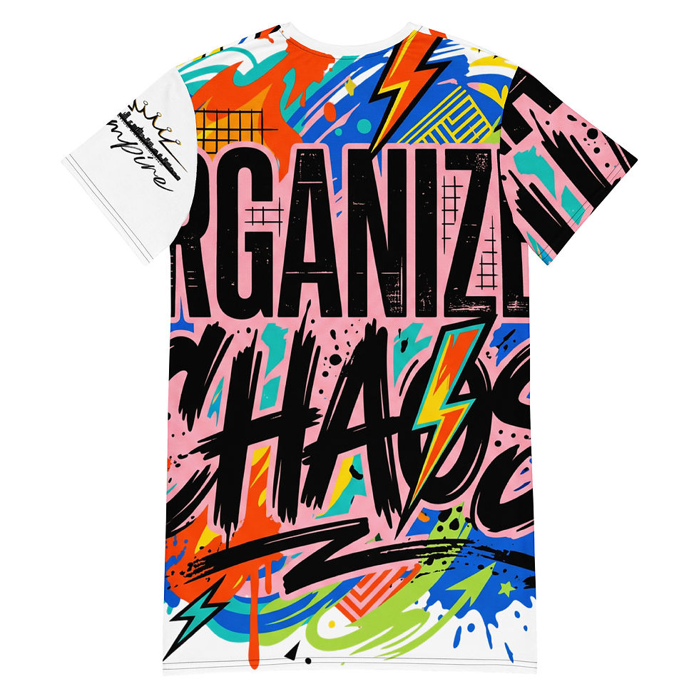 Miniatura: "Organized Chaos" Ladies/Women's T-Shirt Dress