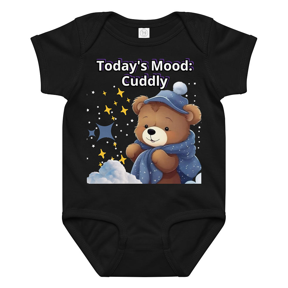 Miniatura: "Today's Mood: Cuddly" Baby Jersey Bodysuit