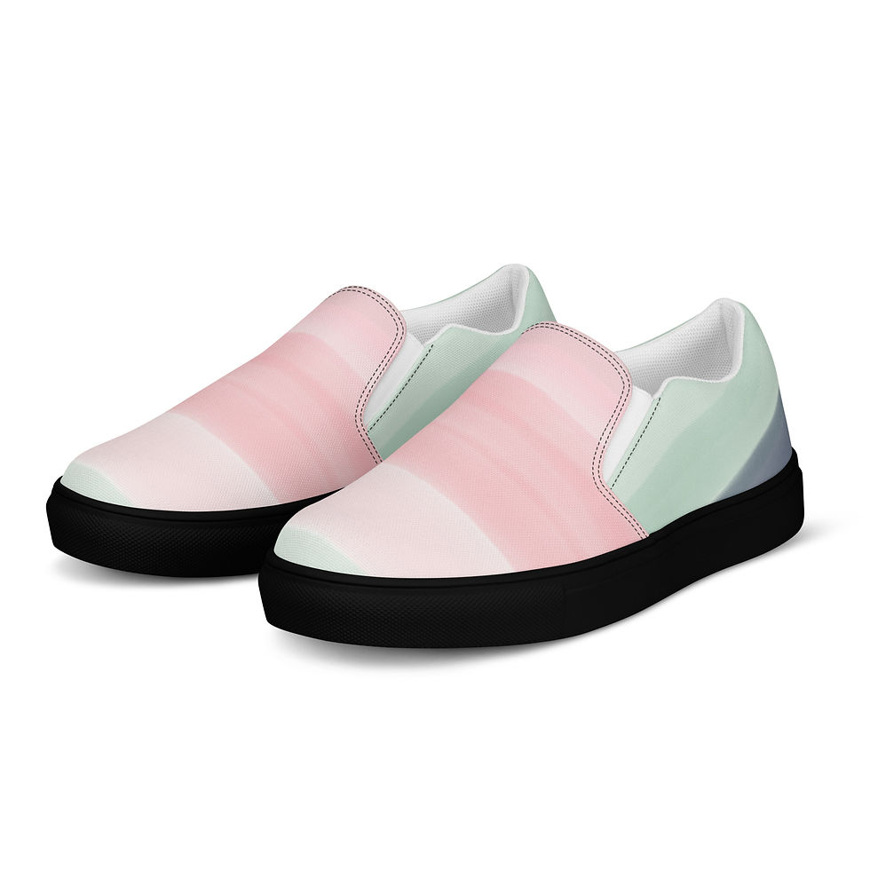 Thumbnail: "Blush Breeze" Juniors/Men's Slip-Ons