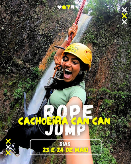 Rope Jump Na Cachoeira Can Can dia 21 de Abril