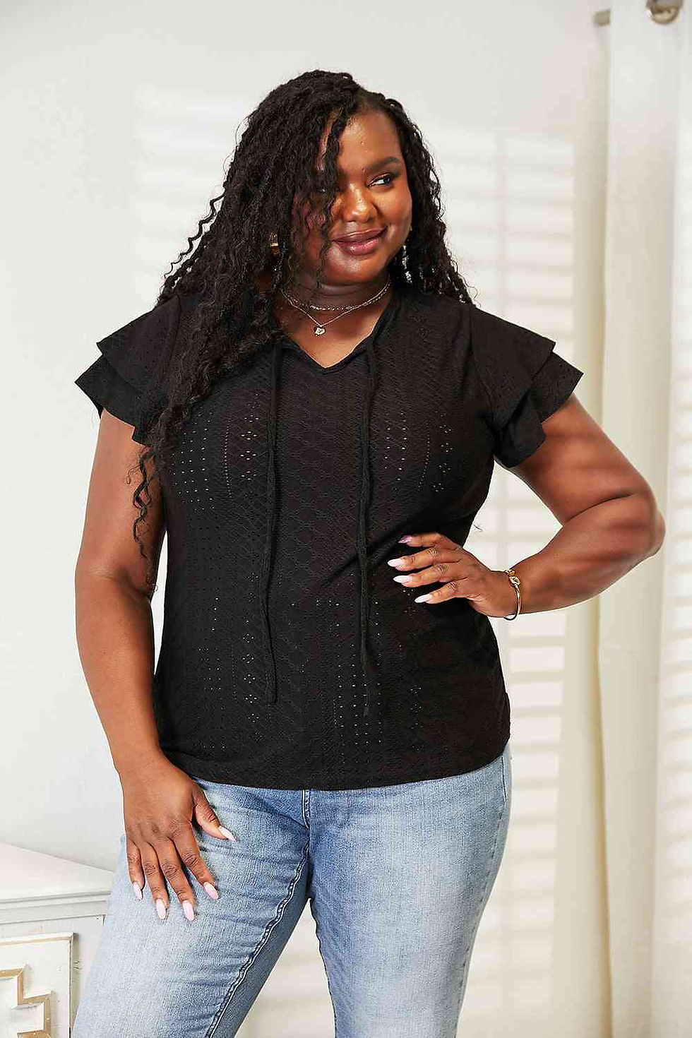 Thumbnail: Flutter Sleeve Top-