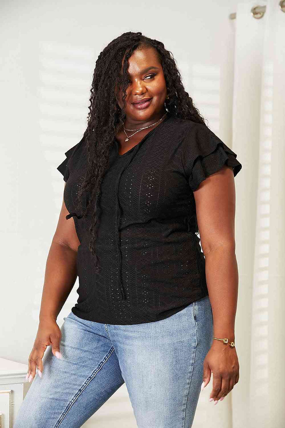 Thumbnail: Flutter Sleeve Top-