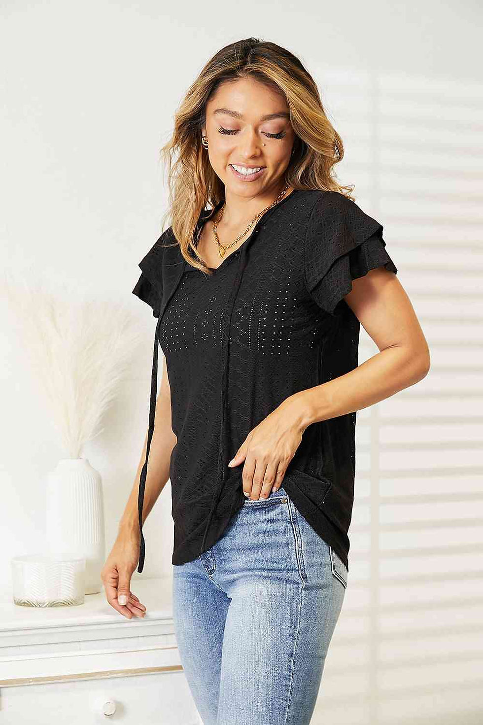 Thumbnail: Flutter Sleeve Top-