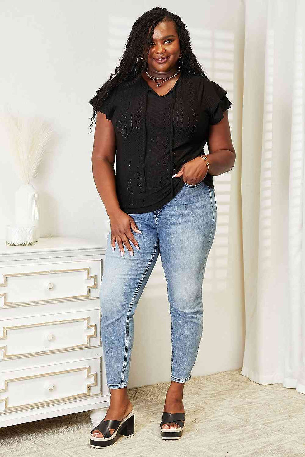 Thumbnail: Flutter Sleeve Top-