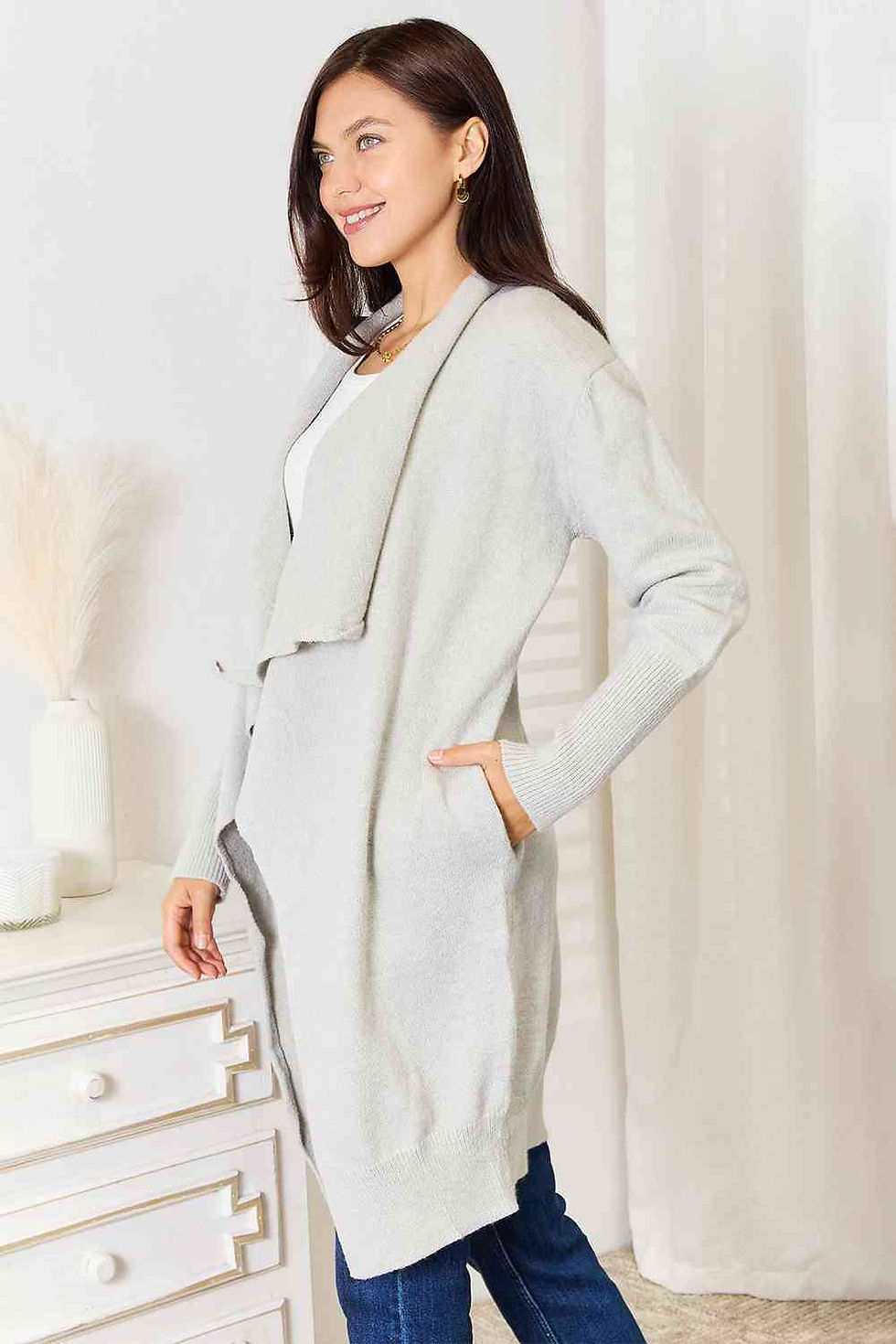 Thumbnail: Duster Cardigan with Pockets-