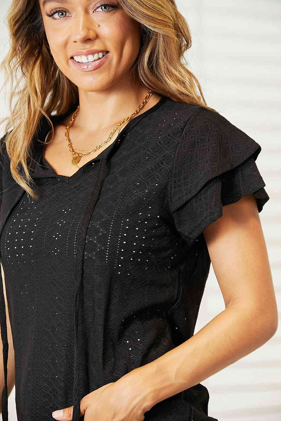 Thumbnail: Flutter Sleeve Top-