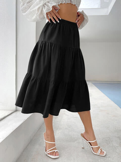 Thumbnail: Olga Tiered Midi Skirt