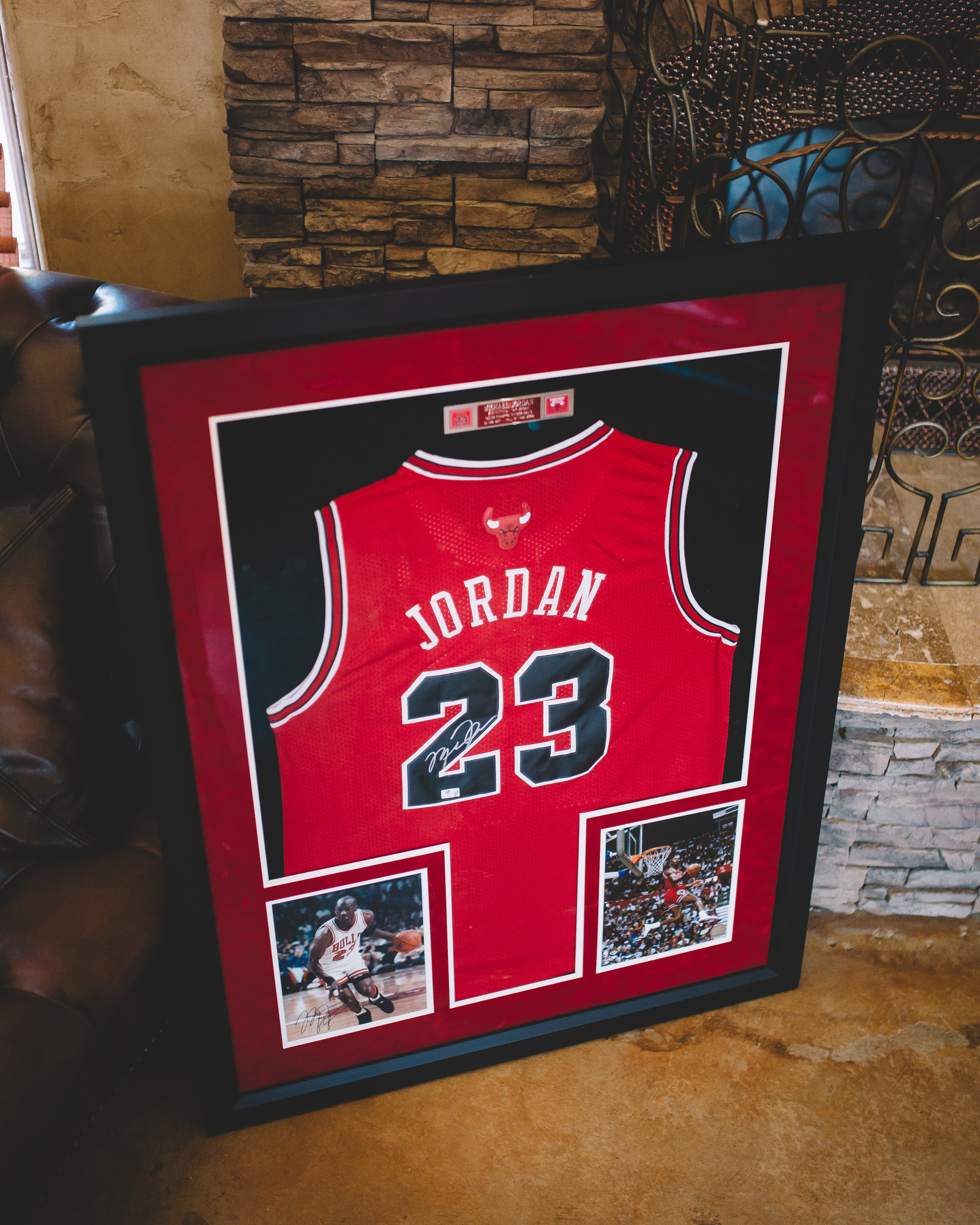 Michael Jordan Framed Red Bulls Jersey