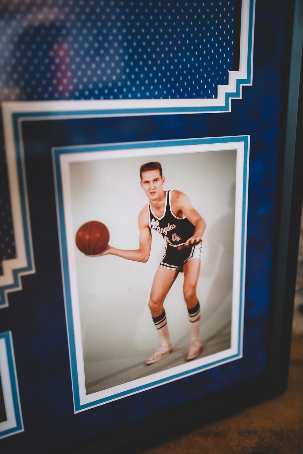 Thumbnail: Jerry West Framed Lakers Jersey