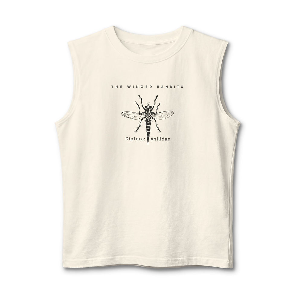 Thumbnail: Dragonfly Anatomy Muscle Tank — Minimal Insect Illustration Tee