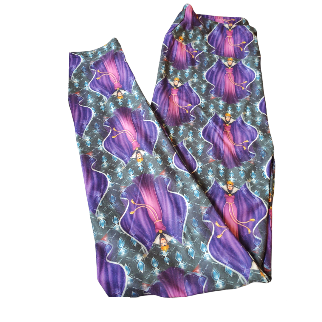 Evil Queen soft leggings OS 0 to 12