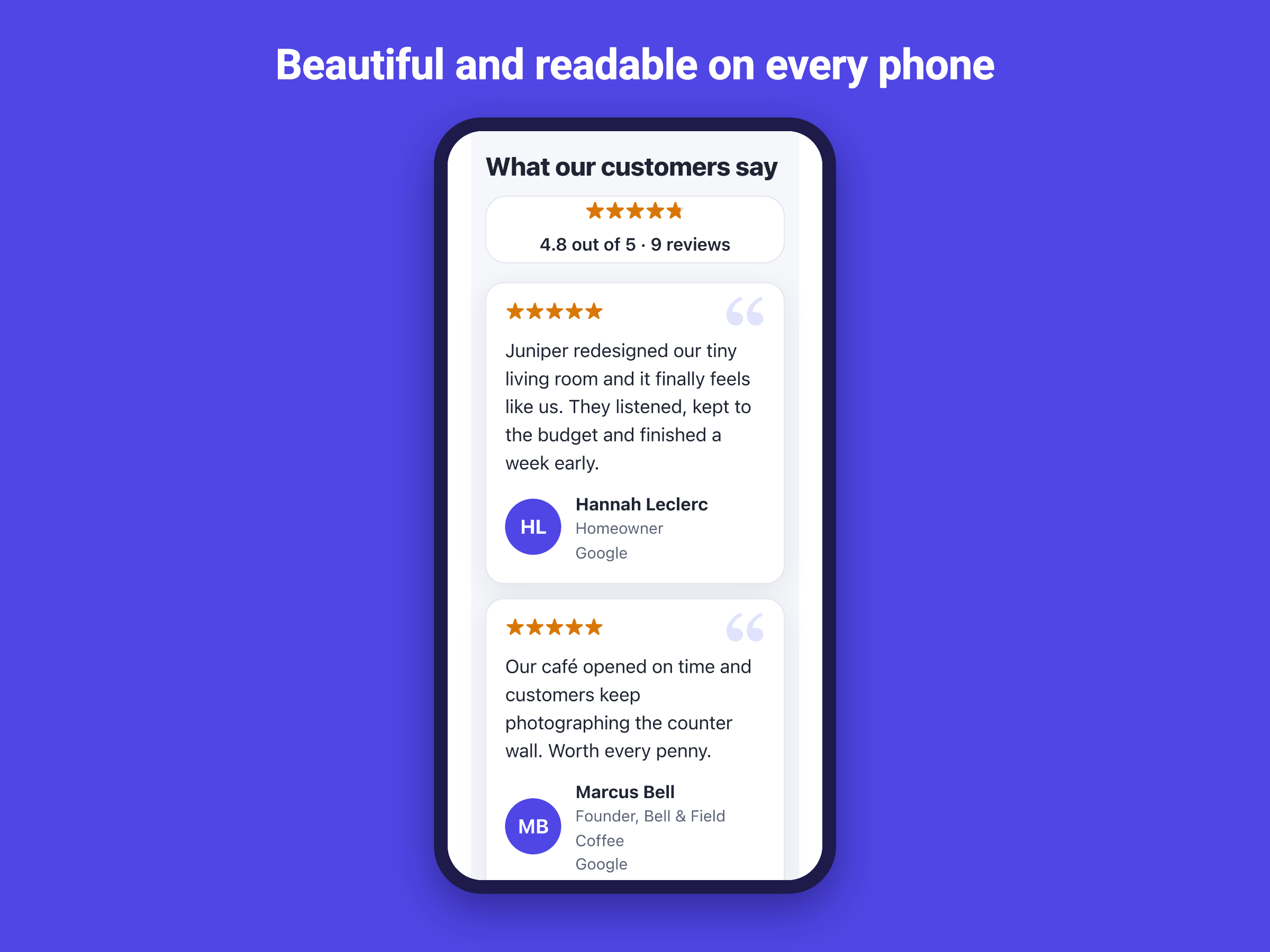 Testimonials Wall & Slider screenshot 3
