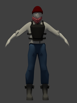 vest with pants front