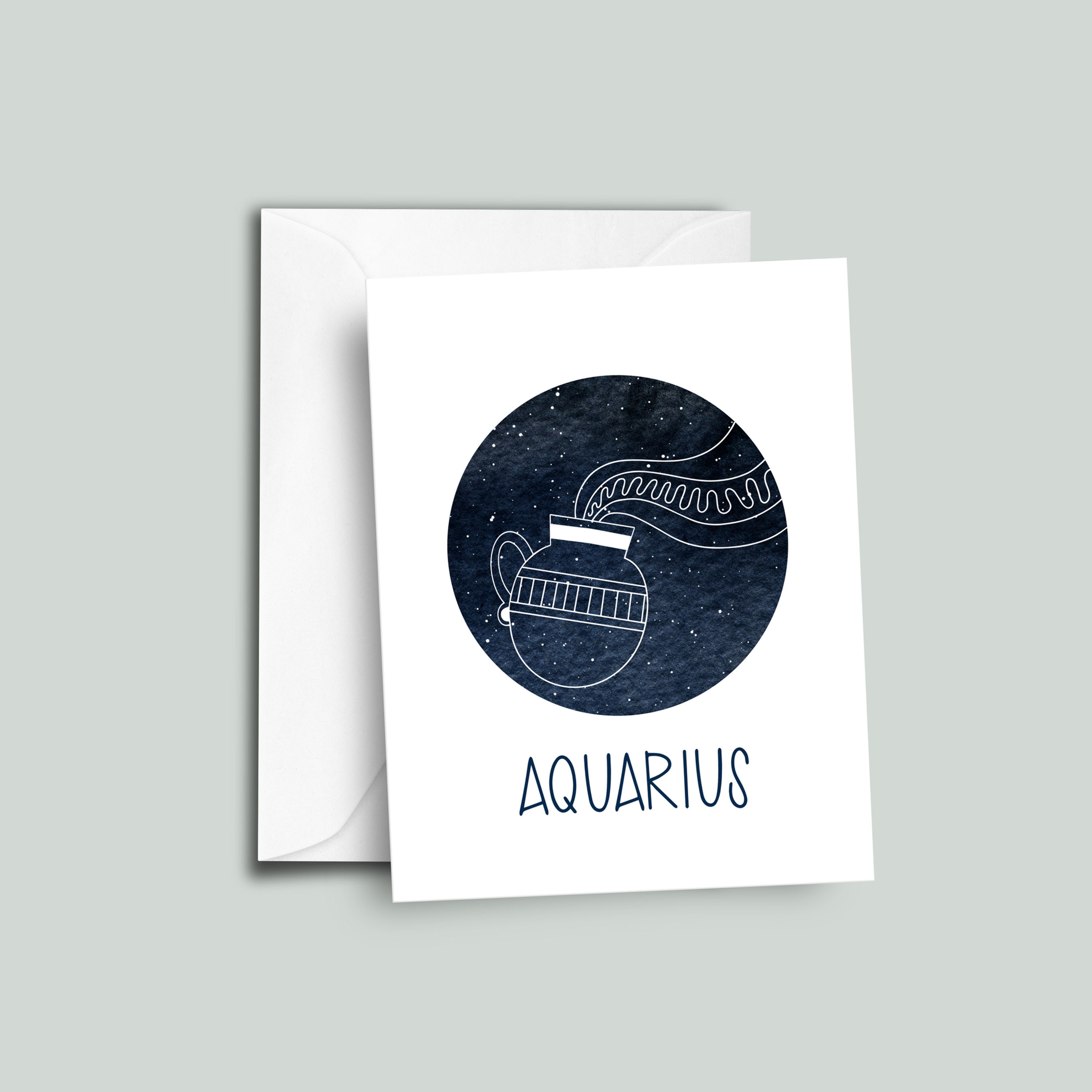 Aquarius Birthday Card