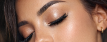 Natural volume lash extensions with soft glam finish in Brandon Florida