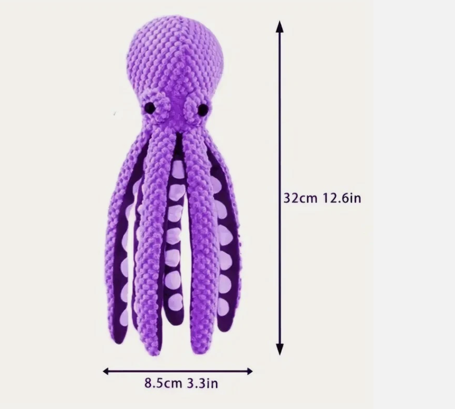 Thumbnail: Dog Pet Plush Octopus Toy Interactive Sound Anti-demolition Home