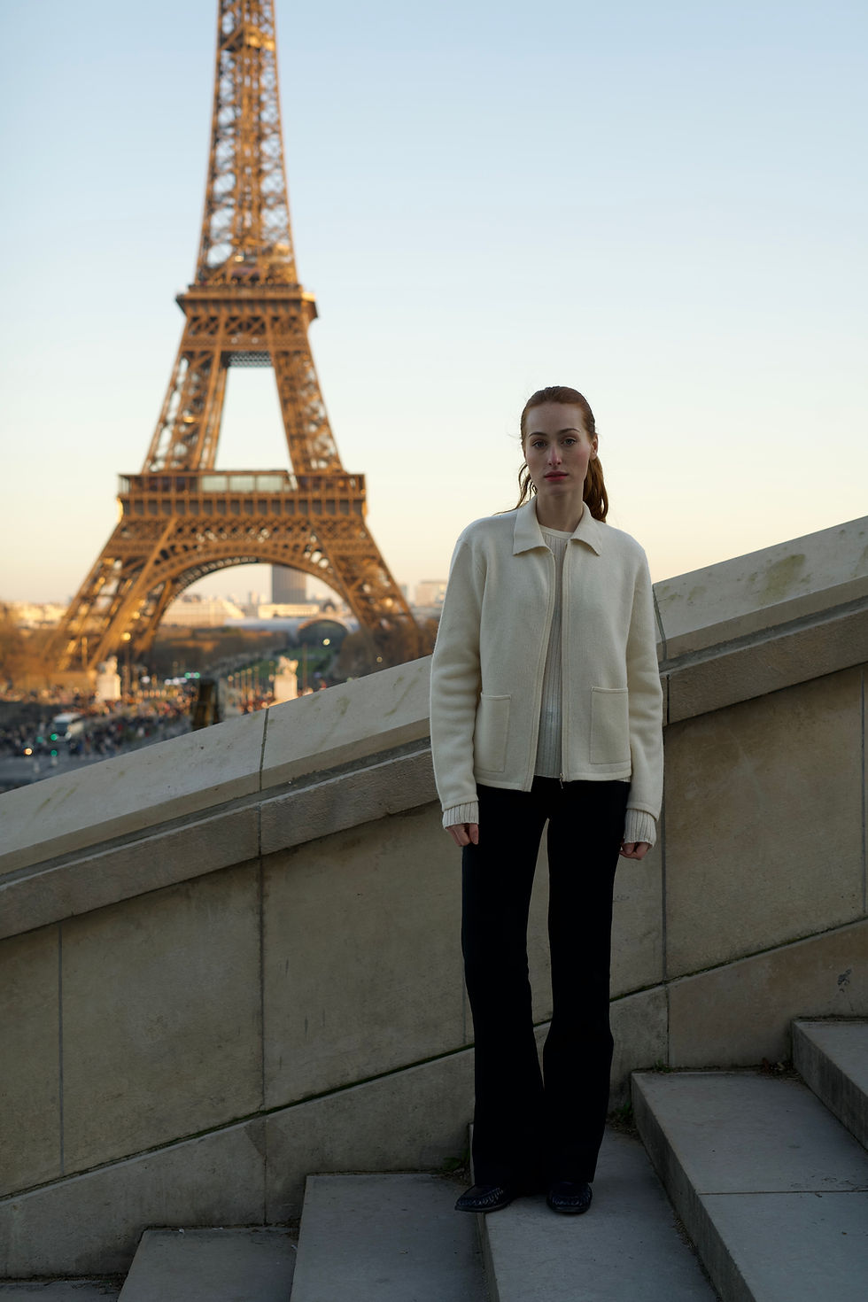 Thumbnail: Zipped blouse in mongolian cashmere
