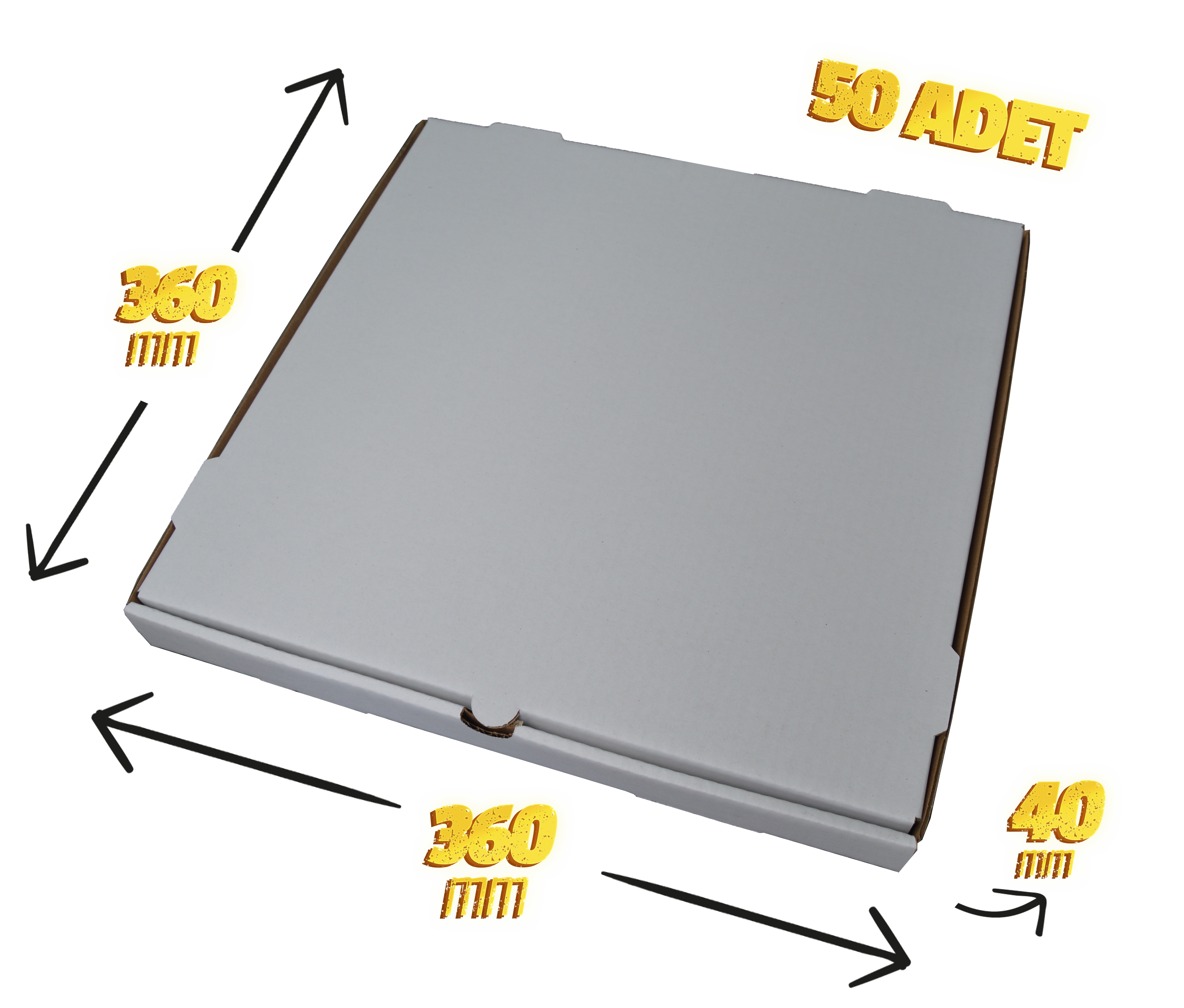 BÜYÜK BOY PİZZA KUTUSU 50 AD