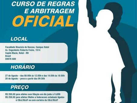 I CURSO DE REGRAS E ARBITRAGEM PELA CBJJ IBJJF