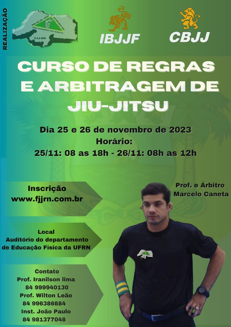 CURSO DE REGRAS DA FJJRN dias 25 e 26 de novembro de 2023