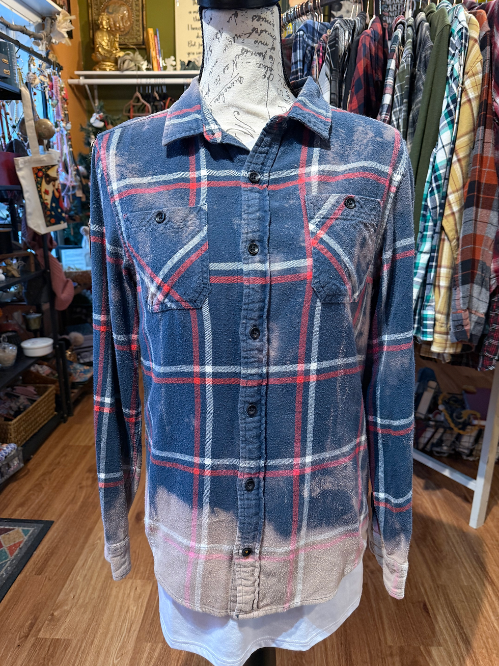 Thumbnail: Upcycled Bleached Flannel - Marvel Avengers - Adult Small