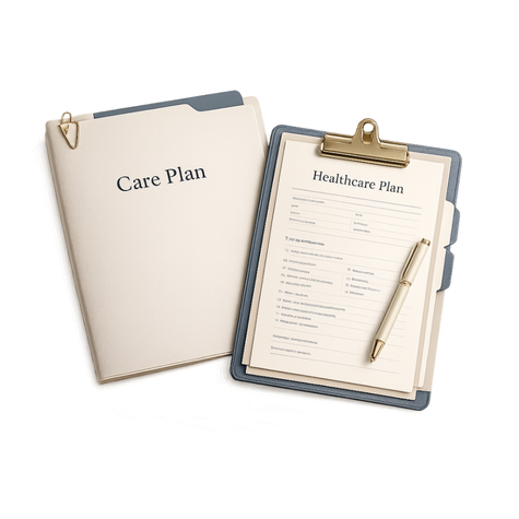 An NHS clipboard with patient assessment notes